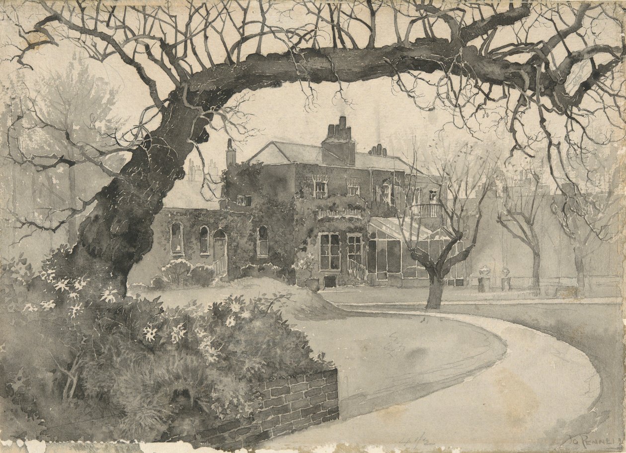 Chelsea Rectory door Joseph Pennell