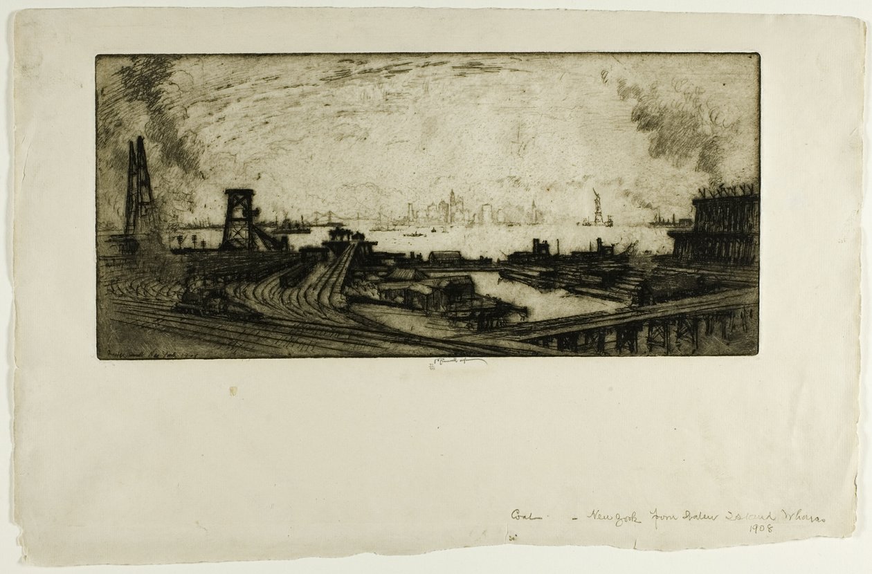 Kolenwerven, Staten Island, nr. II door Joseph Pennell
