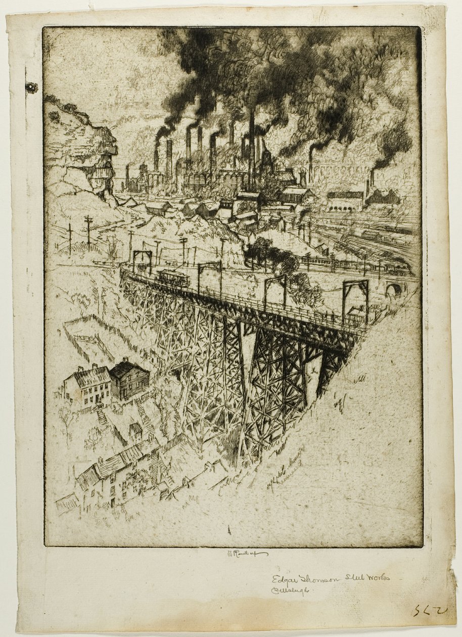 Edgar Thompson Works, Bessemer door Joseph Pennell