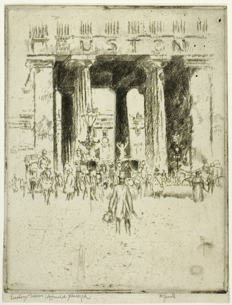 Euston door Joseph Pennell