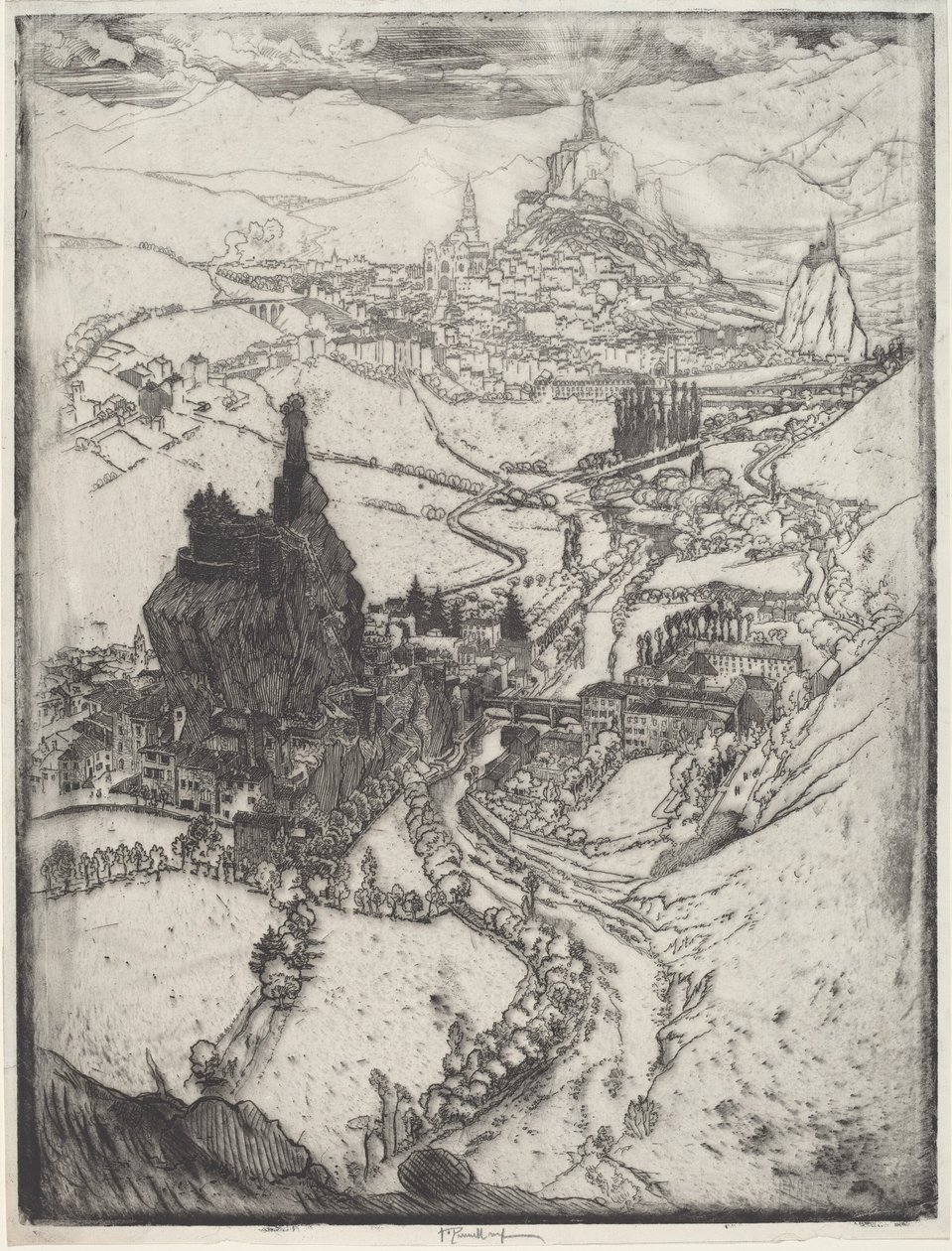 Le Puy door Joseph Pennell