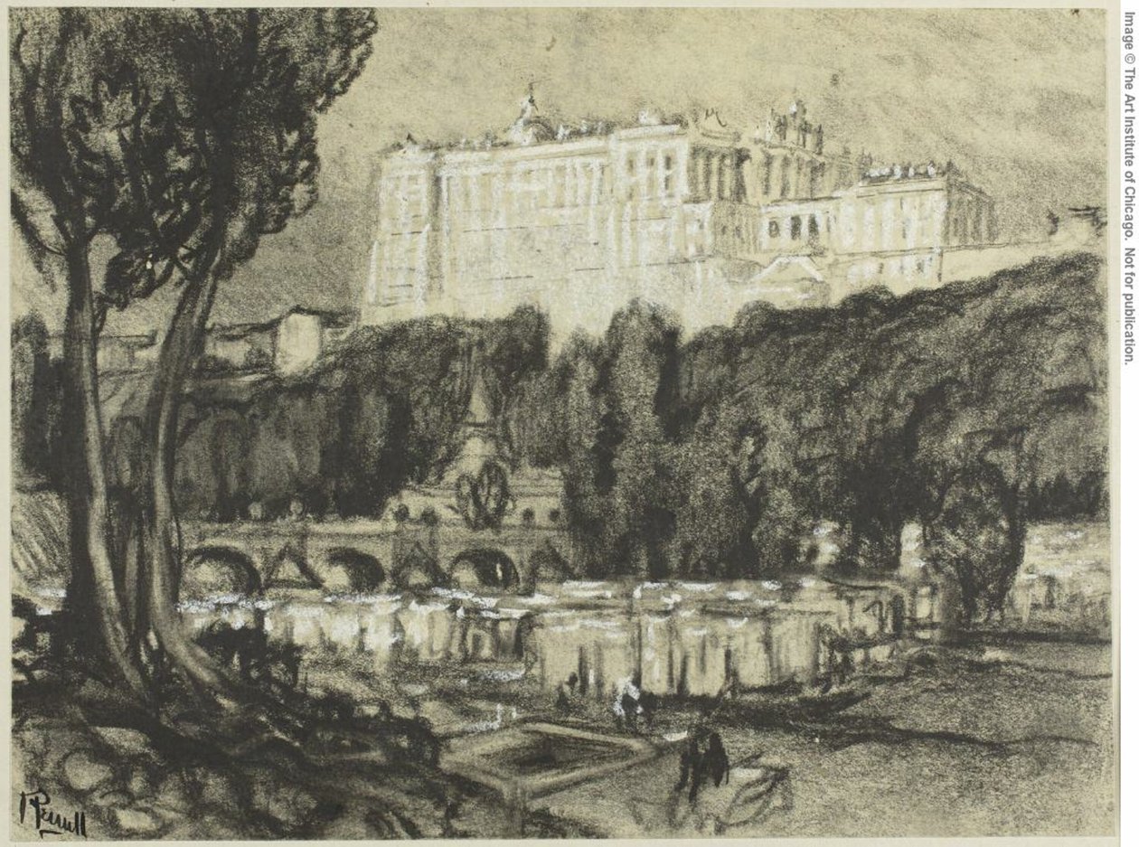 Madrid: Het Paleis door Joseph Pennell