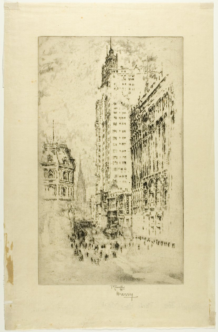 Park Row door Joseph Pennell