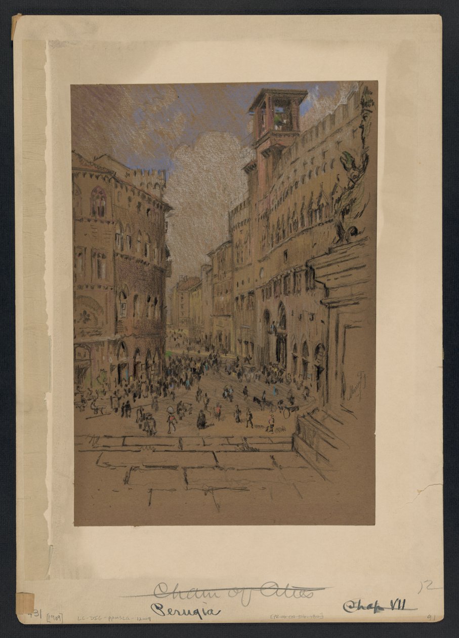 Perugia door Joseph Pennell