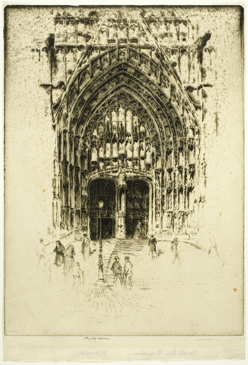 Zuiddeur, Beauvais door Joseph Pennell
