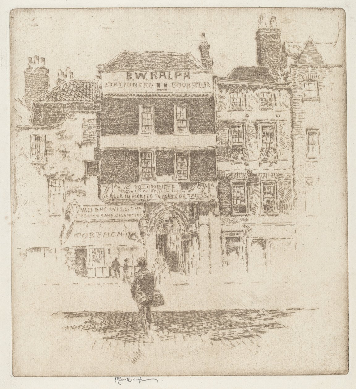 Poort van St. Bartholomeus door Joseph Pennell