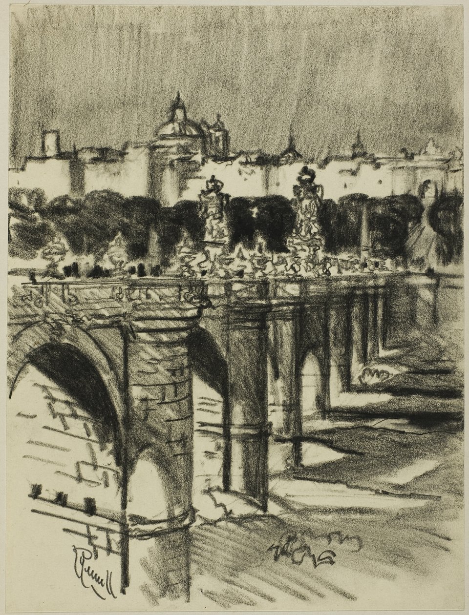 De Brug van Toledo, Madrid door Joseph Pennell