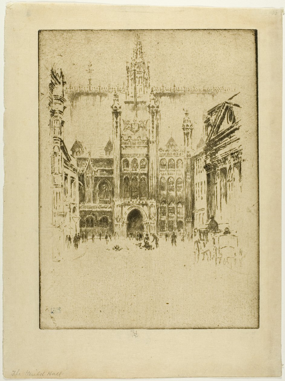 De Gildehal door Joseph Pennell