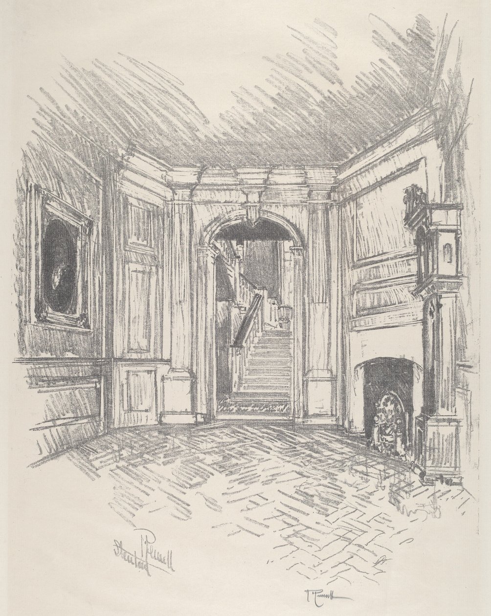 De Hal, Stenton, 1912 door Joseph Pennell