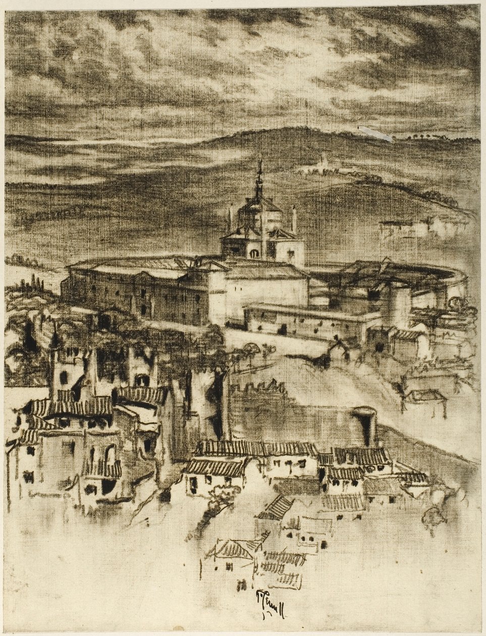 Het Hospice van Sint Jan, Toledo door Joseph Pennell