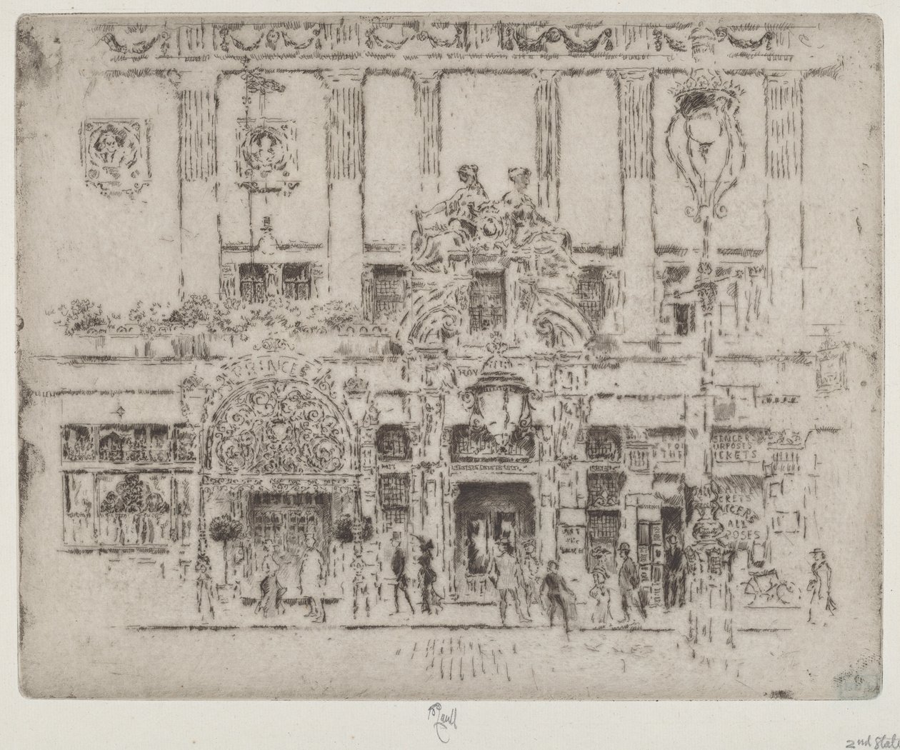 Het Instituut, Piccadilly door Joseph Pennell