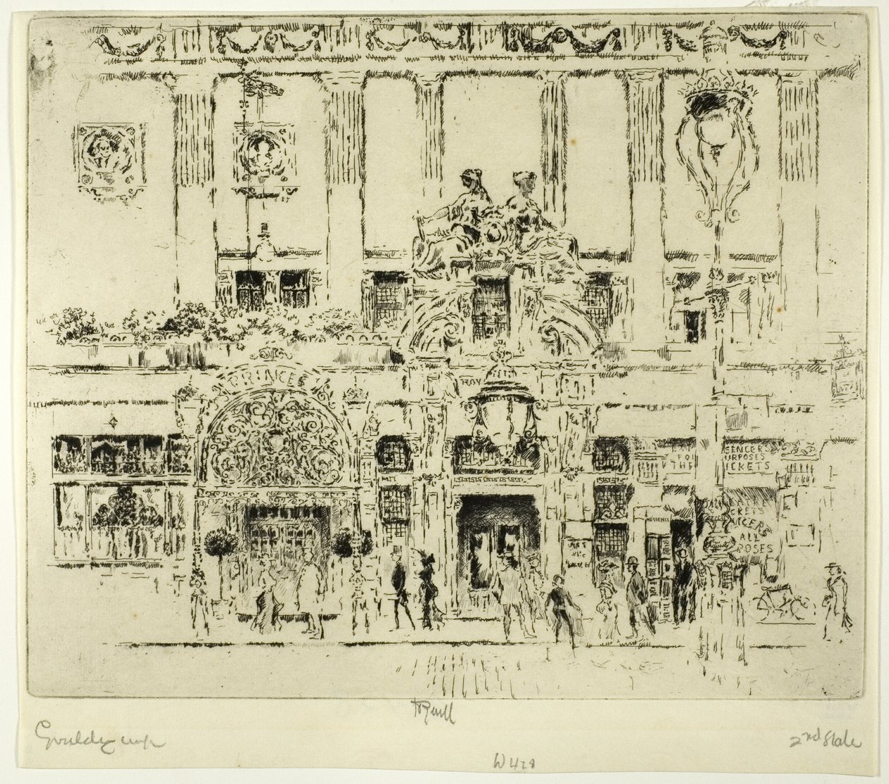 Het Instituut, Piccadilly door Joseph Pennell