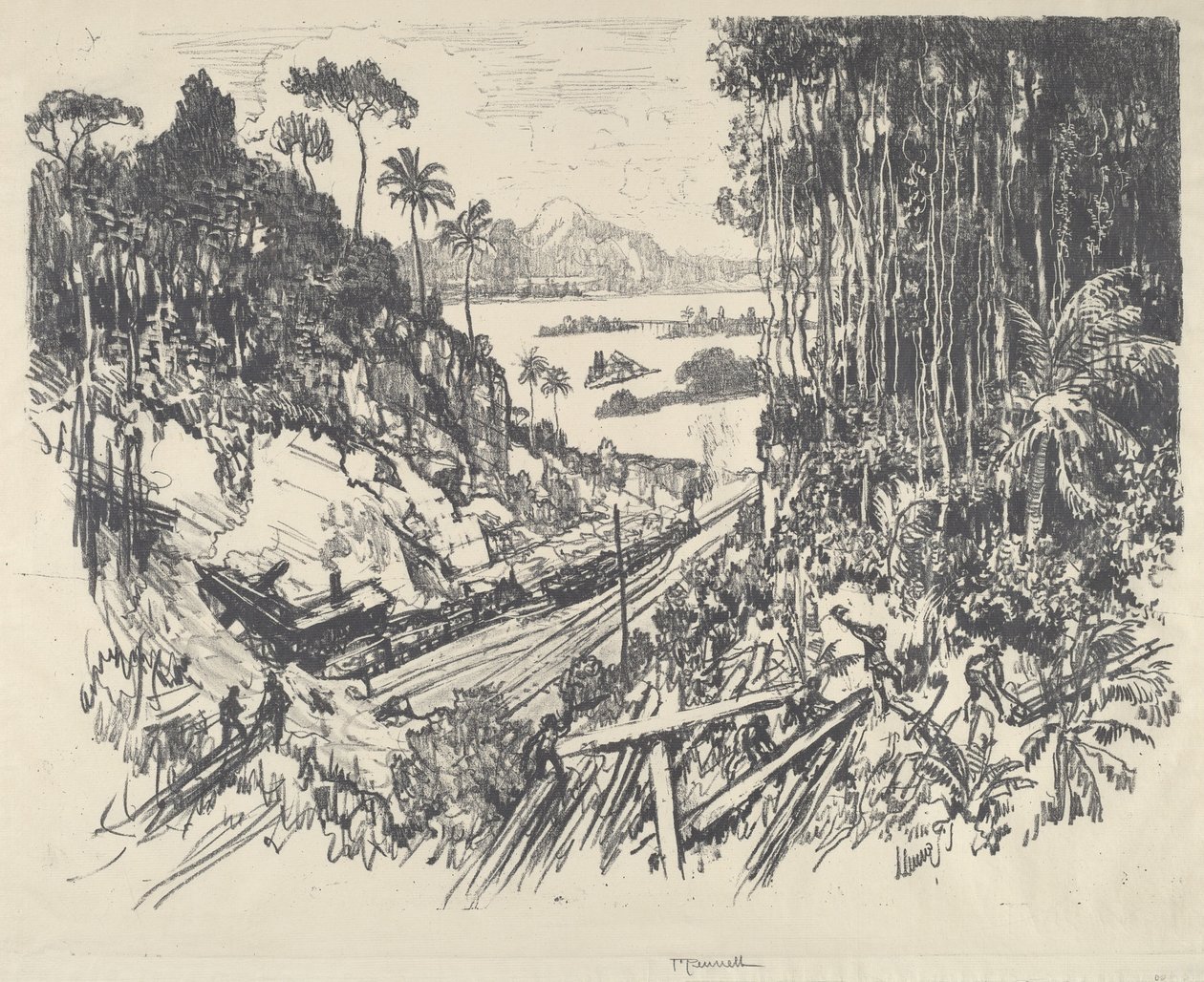 De Jungle, 1912 door Joseph Pennell