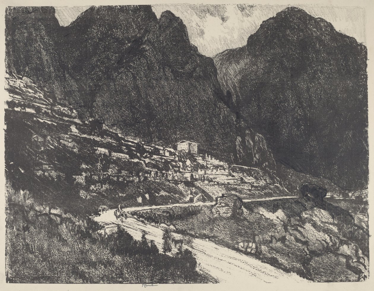 De Schitterende Rotsen, Delphi door Joseph Pennell