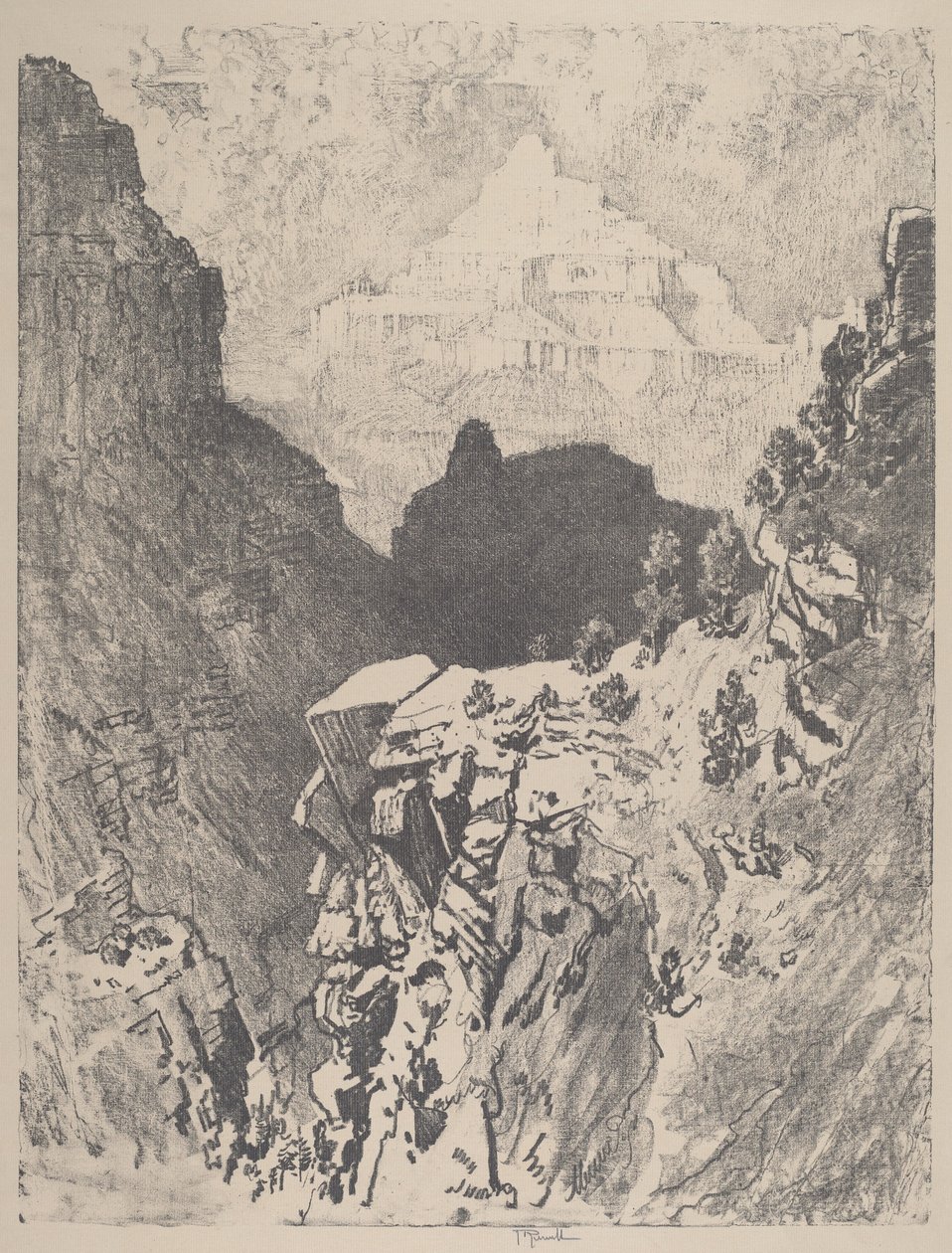 De tempel door Joseph Pennell