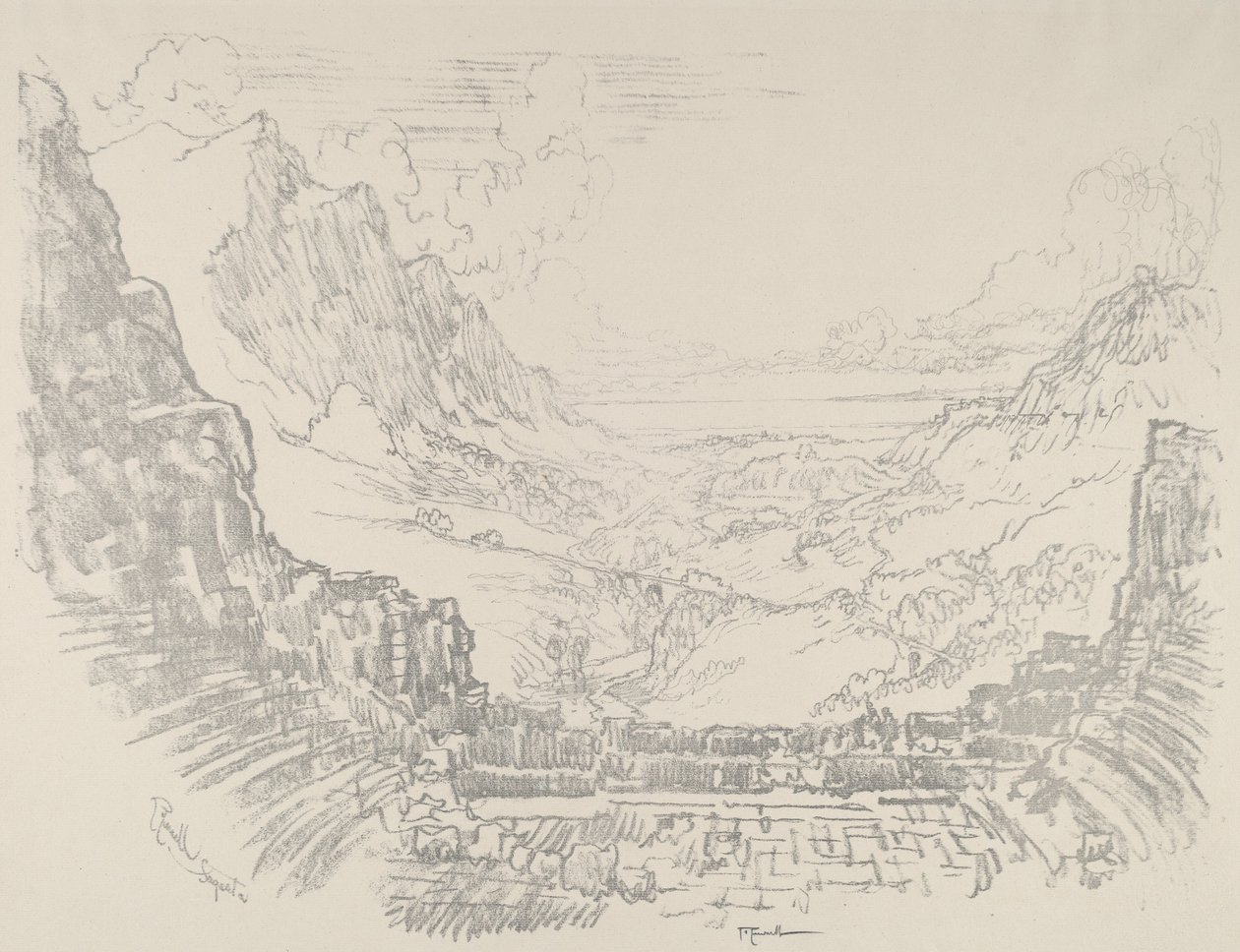Het Theater, Segesta door Joseph Pennell