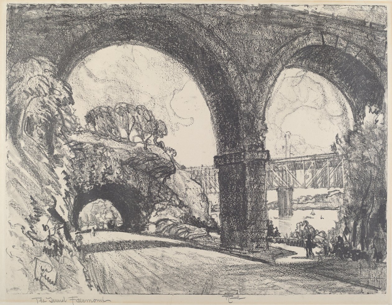 De Tunnel in het Park door Joseph Pennell