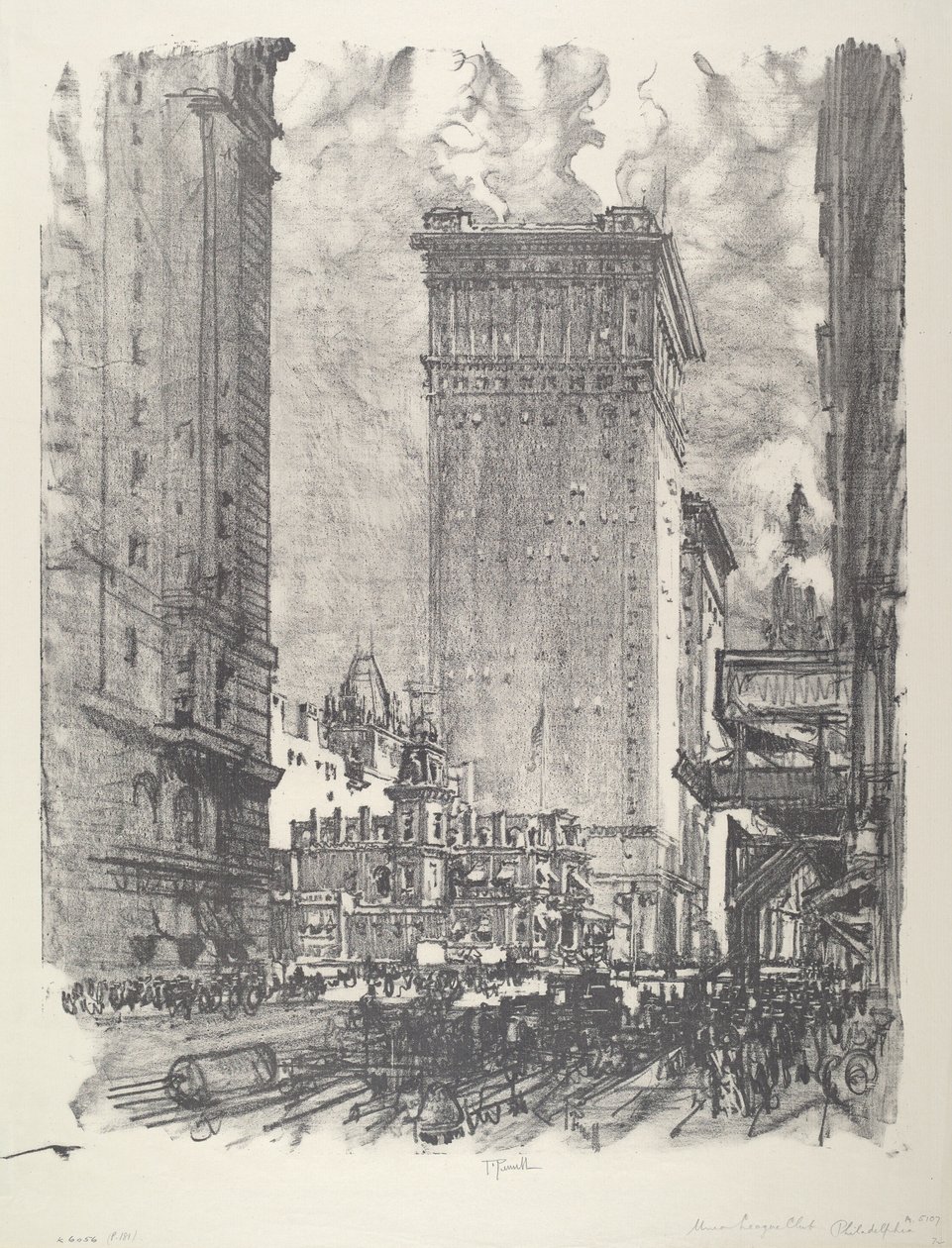 De Union League, 1912 door Joseph Pennell