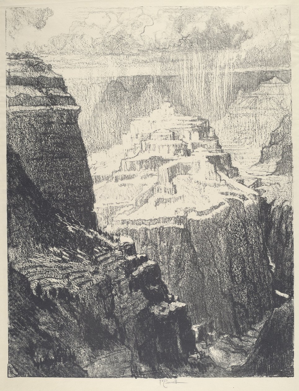De Ommuurde Stad door Joseph Pennell