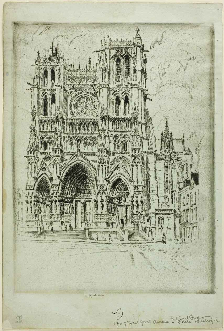 Het westfront, Amiens door Joseph Pennell