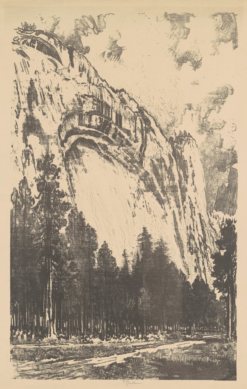 De Yosemite-vallei, 1912 door Joseph Pennell