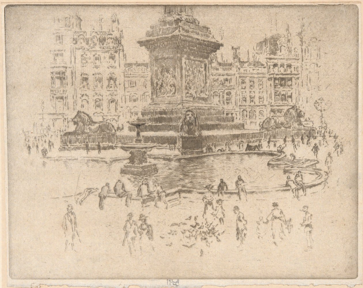 Trafalgar Square door Joseph Pennell