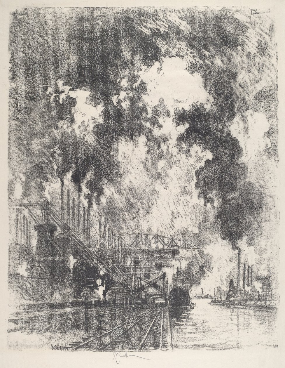 Erts lossen door Joseph Pennell