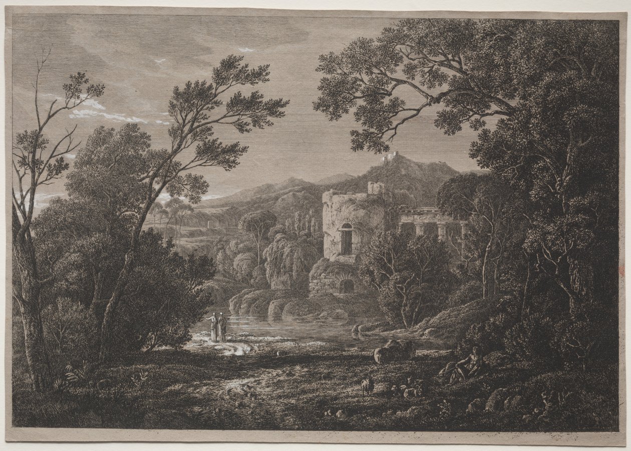 Een Italiaans uitzicht, ca. 1810 door Joseph Rebell