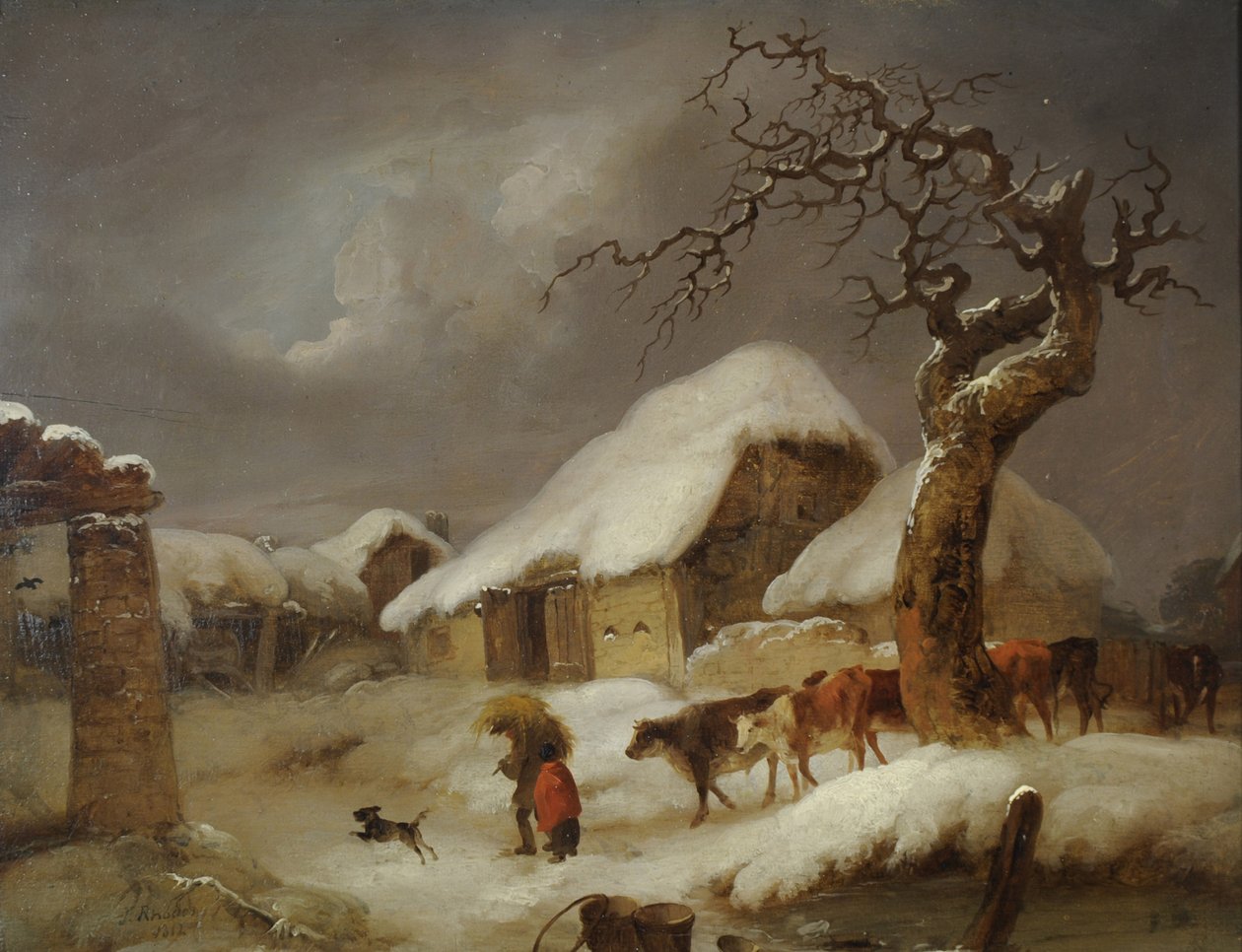 Sneeuw in de boerderij door Joseph Rhodes