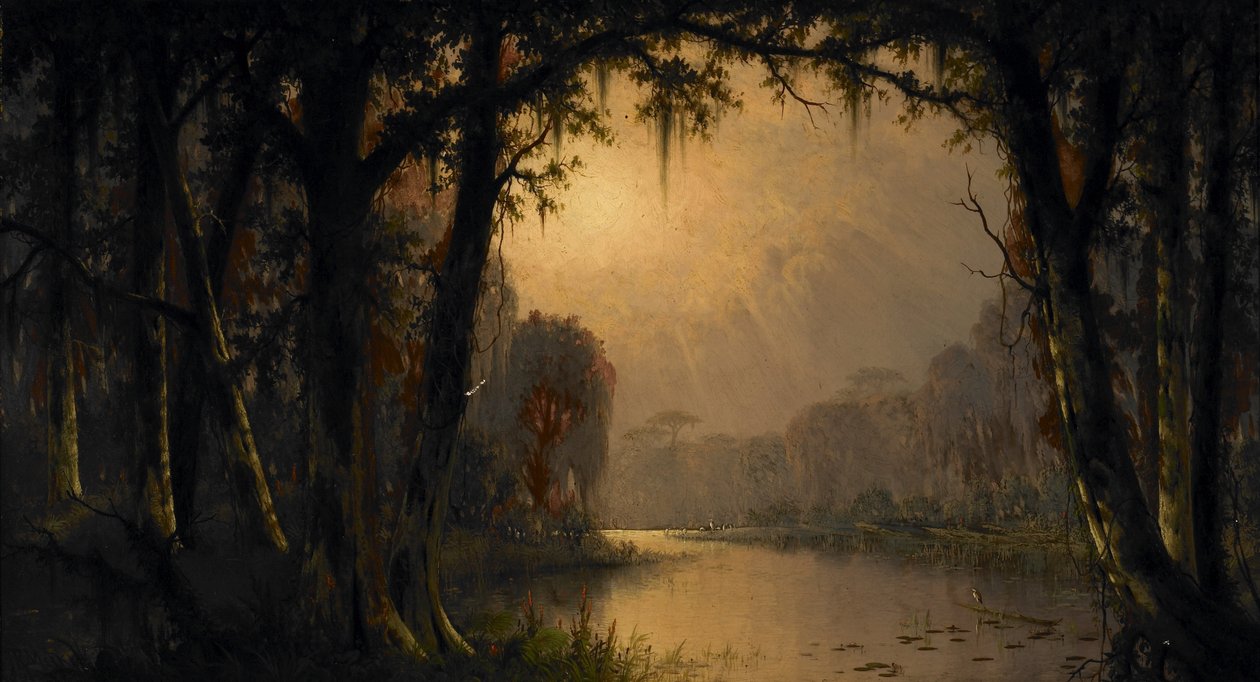 Bayou Teche, Louisiana door Joseph Rusling Meeker