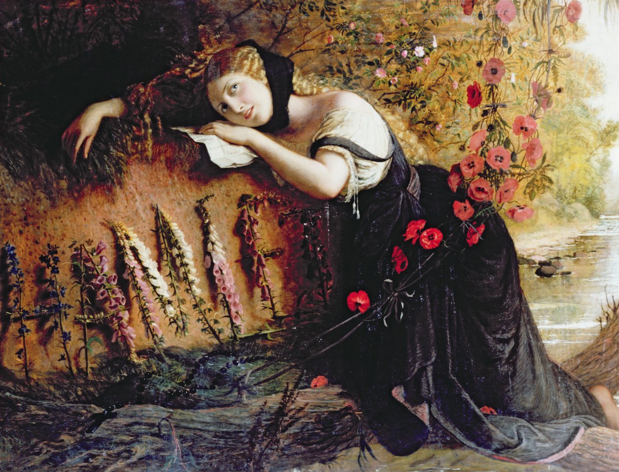 Ophelia, 1860 door Joseph Severn