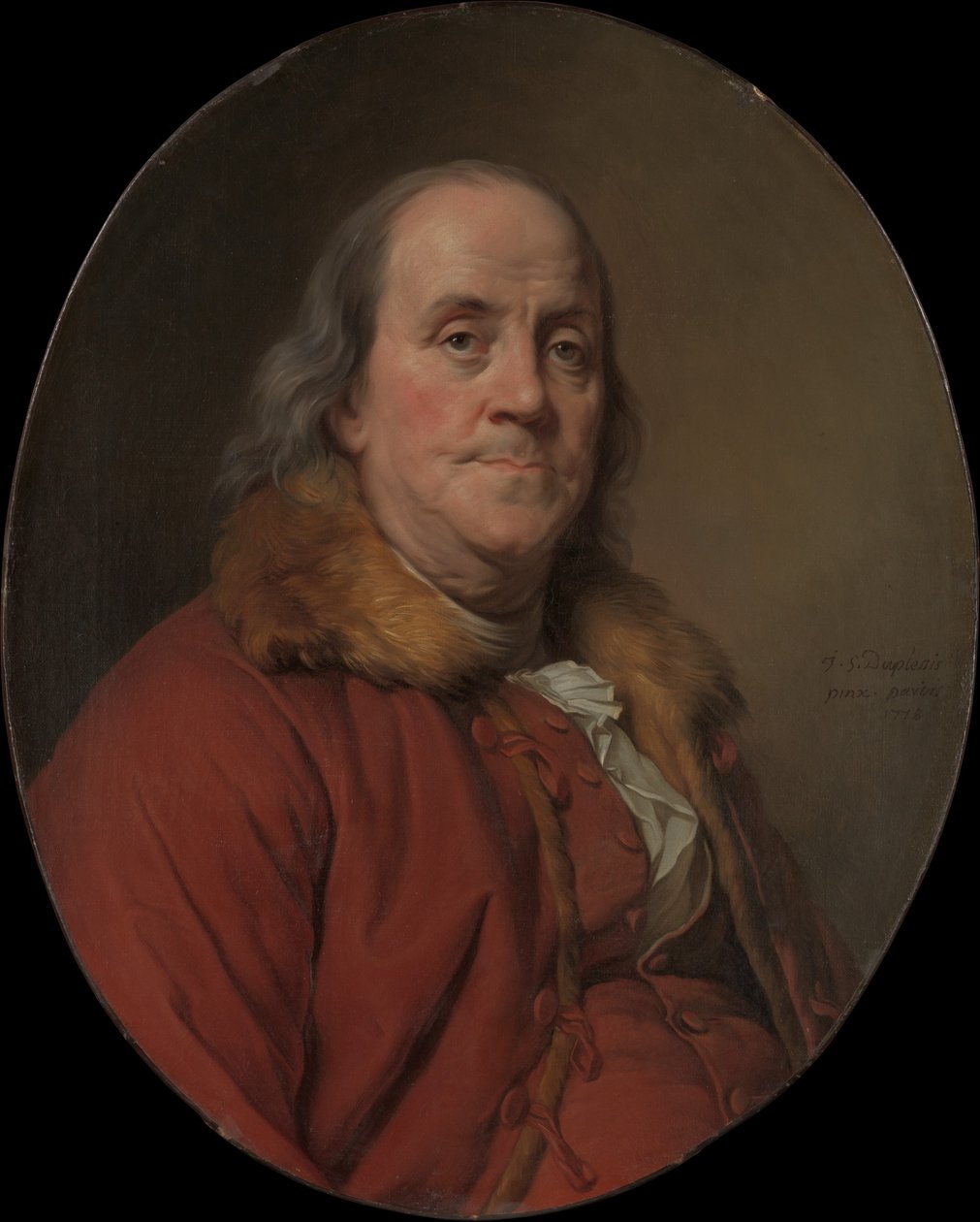 Benjamin Franklin door Joseph Siffred Duplessis