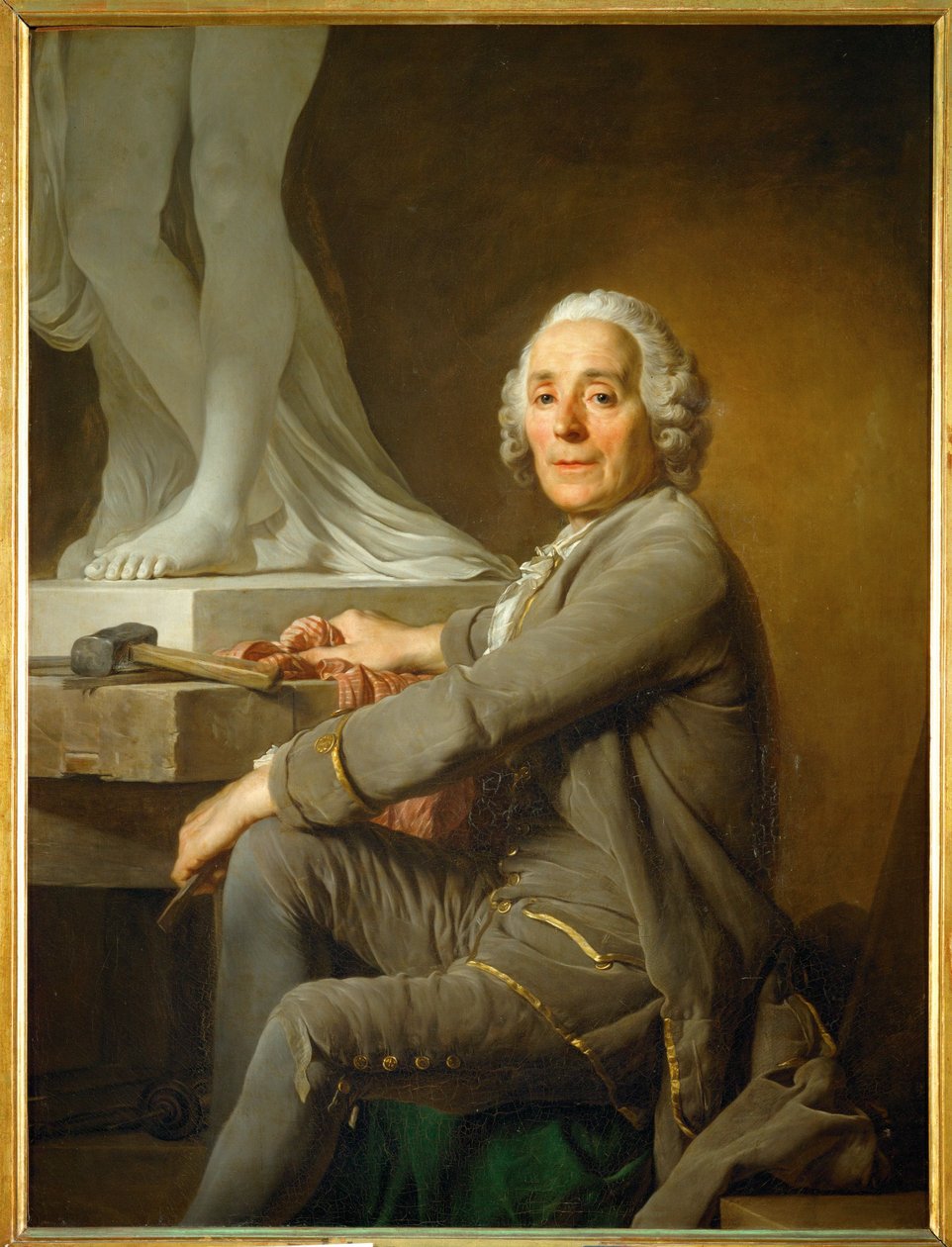 Christophe Gabriel Allegrain, beeldhouwer ... door Joseph Siffred Duplessis