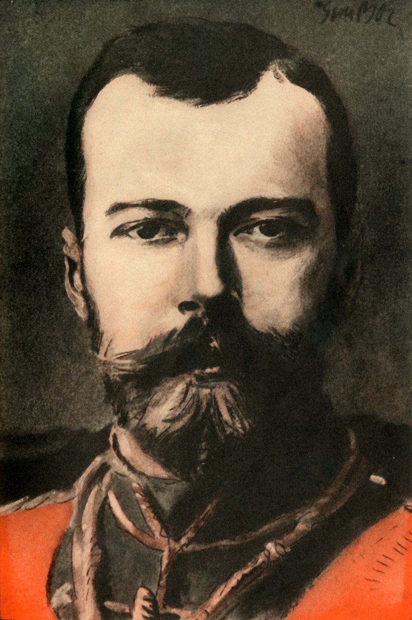 Nicholas II., tsaar van Rusland, 1910 door Joseph Simpson