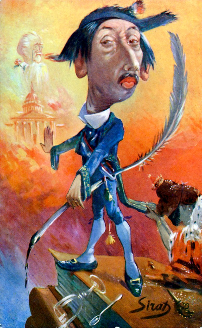 Maurice Barrès - karikatuur door Sirat door Joseph Sirat