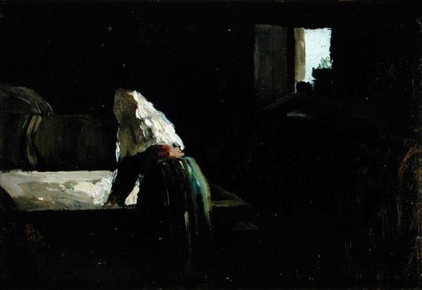 Een Vrouw die Wast door Joseph Stella
