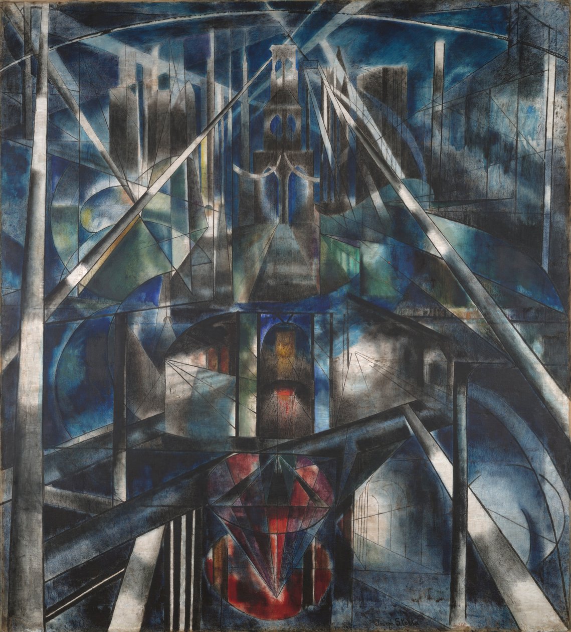 Brooklyn Bridge door Joseph Stella