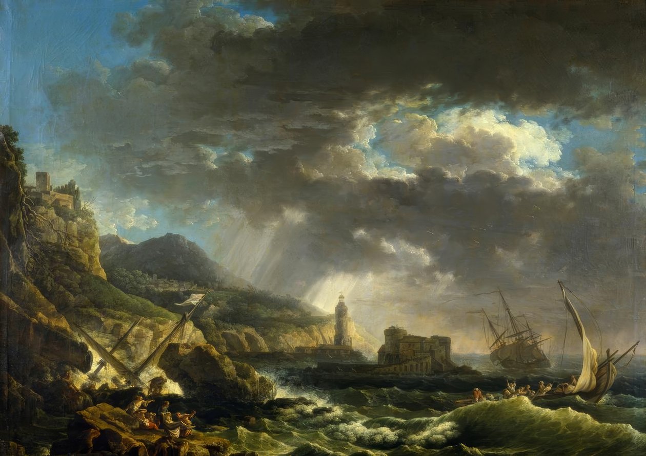 Het schipbreuk door Claude Joseph Vernet