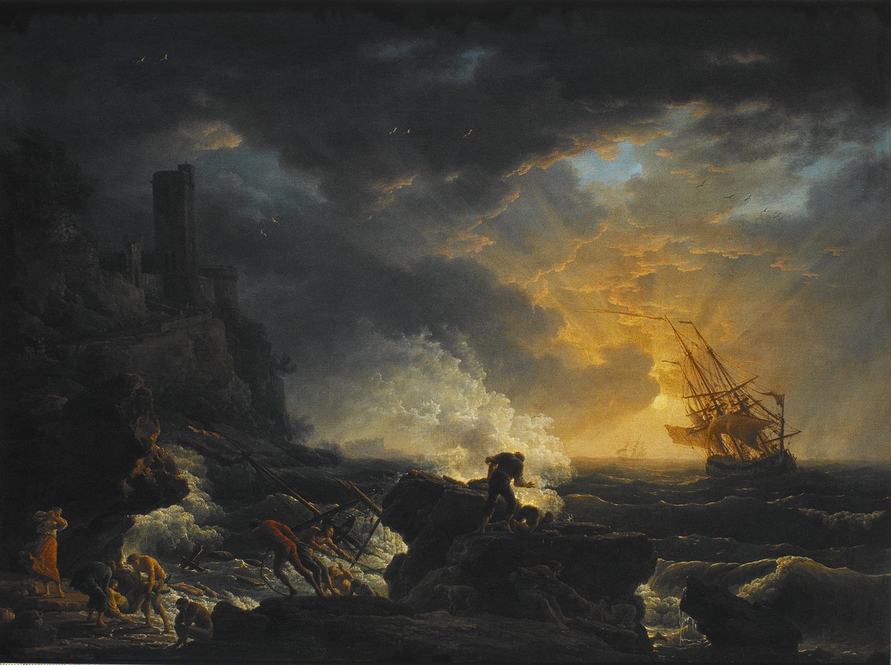 Dutch: Schipbreuk Shipwreck door Joseph Vernet
