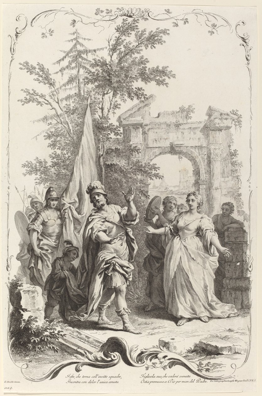 Jephthah en Zijn Dochter door Joseph Wagner