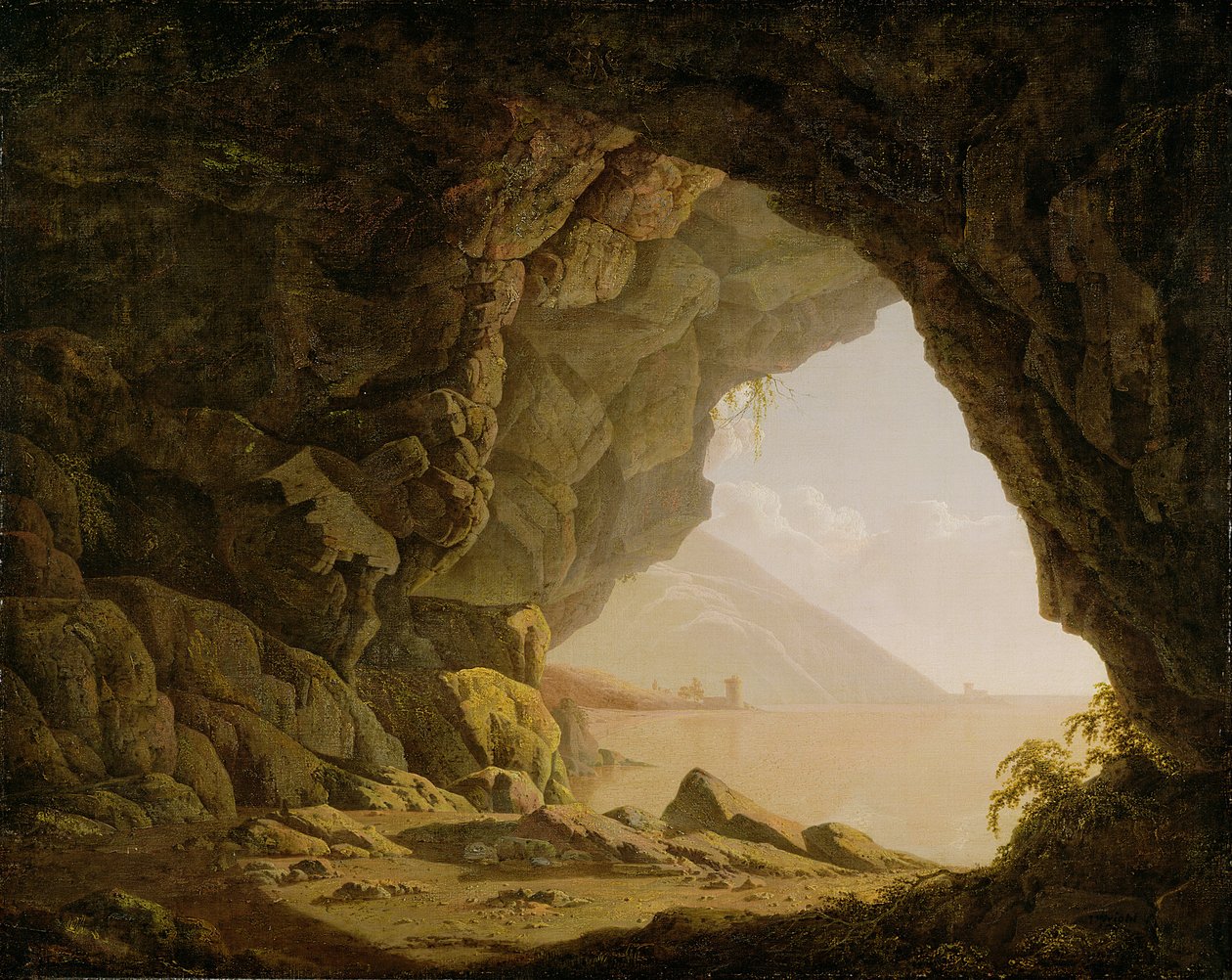 Grot, nabij Napels, 1774 door Joseph Wright of Derby