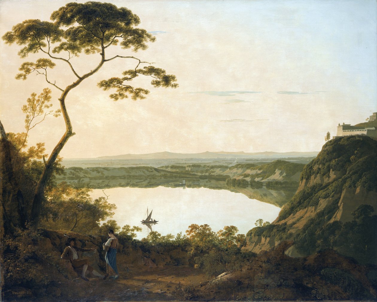 Het Meer van Albano door Joseph Wright of Derby