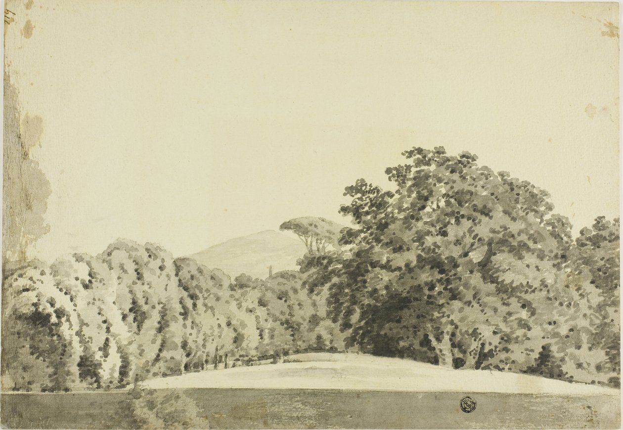 Bosrijk landschap door Joseph Wright of Derby