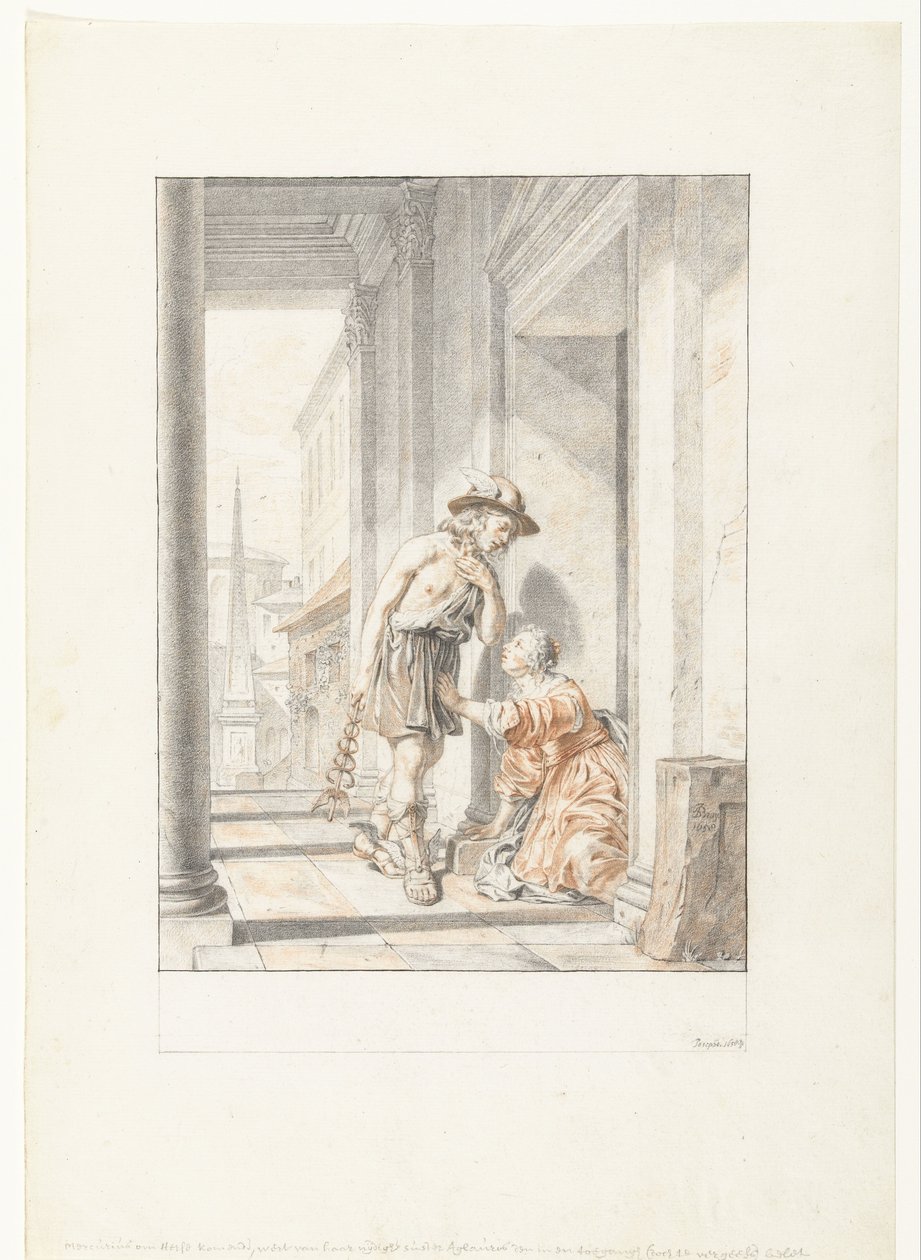 Mercurius en Aglauros door Joseph de Bray