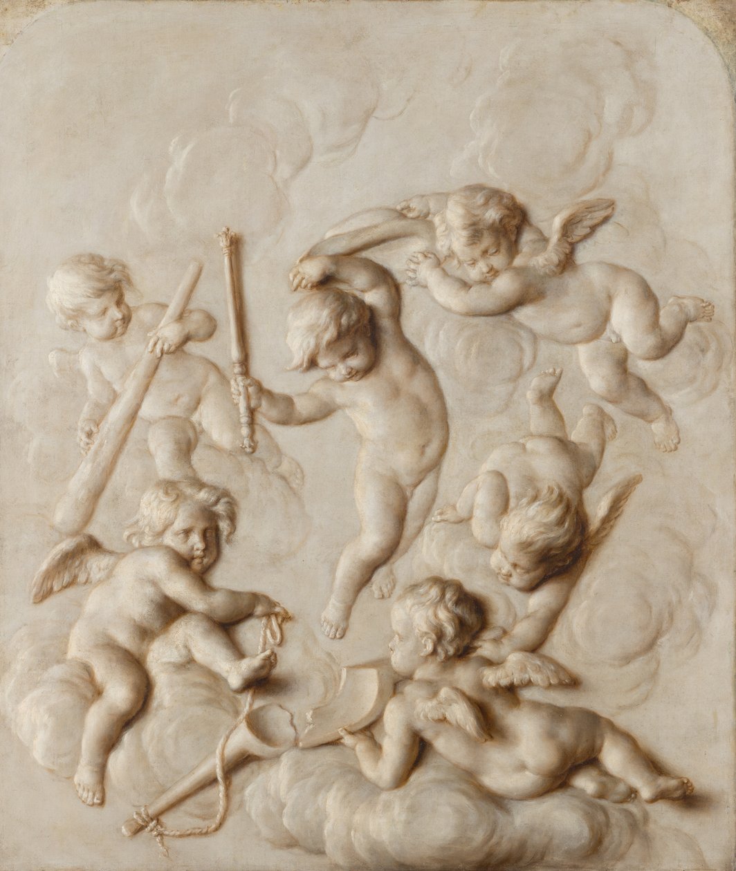 Spelende putti door Josephus Geeraerts