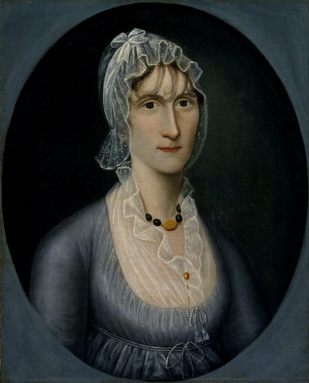 Portret van Mevrouw Barbara Baker Murphy (Vrouw van Zeekapitein) door Joshua Johnson