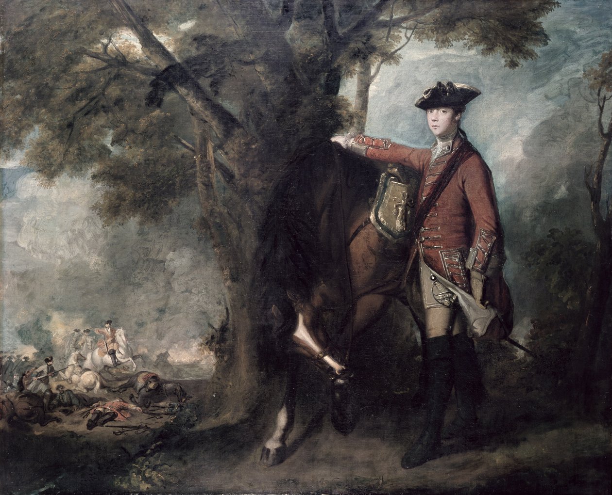 Cornet Nehemiah Winter, 11e Dragoons, 1759 door Joshua Reynolds