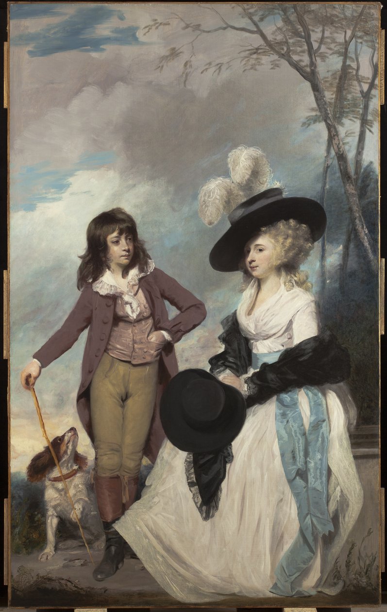 Maria Marow Gideon en haar broer, William, 1786-87 door Joshua Reynolds