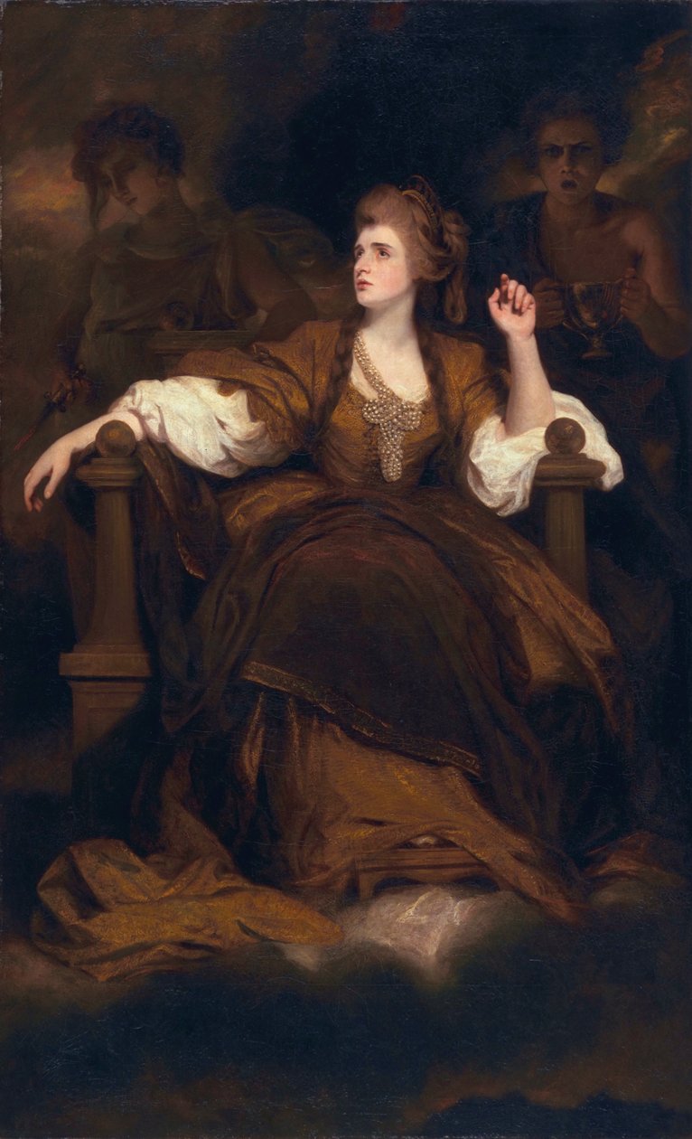 Sarah Siddons als de Tragische Muze door Joshua Reynolds