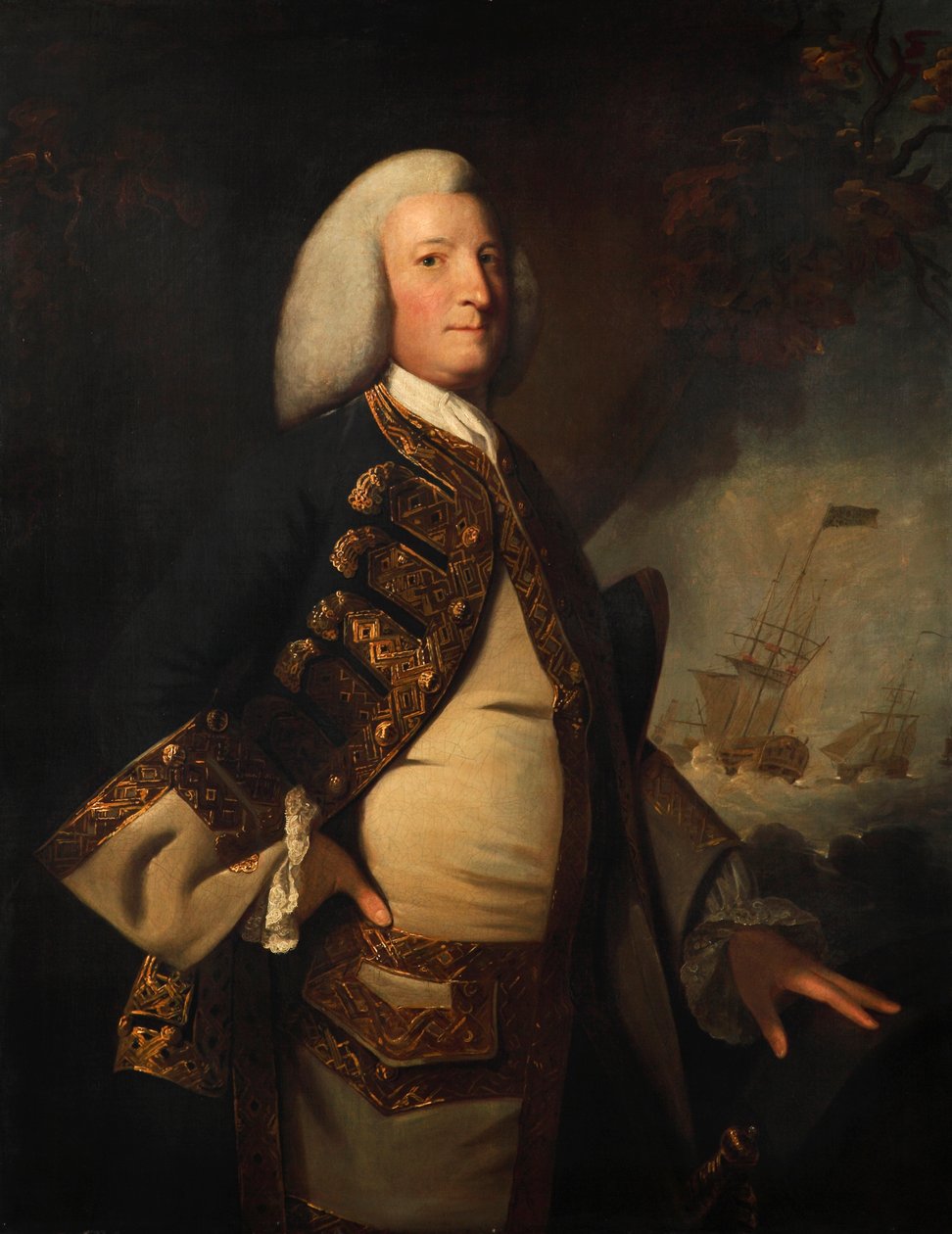 Admiraal Sir George Anson door Joshua (style of) Reynolds